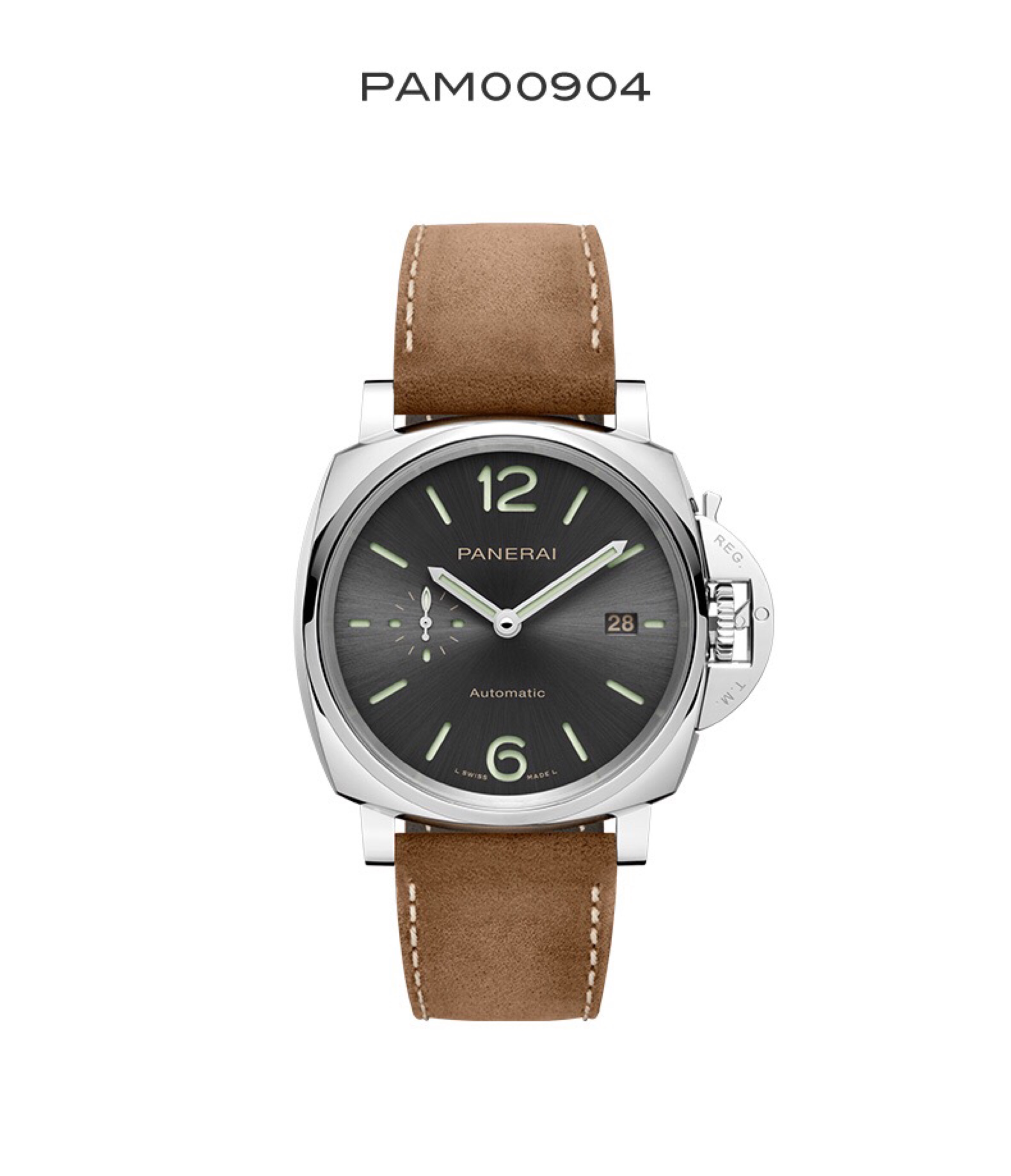 VS厂沛纳海LUMINORDUE系列PAM00904灰盘男士机械手表皮带