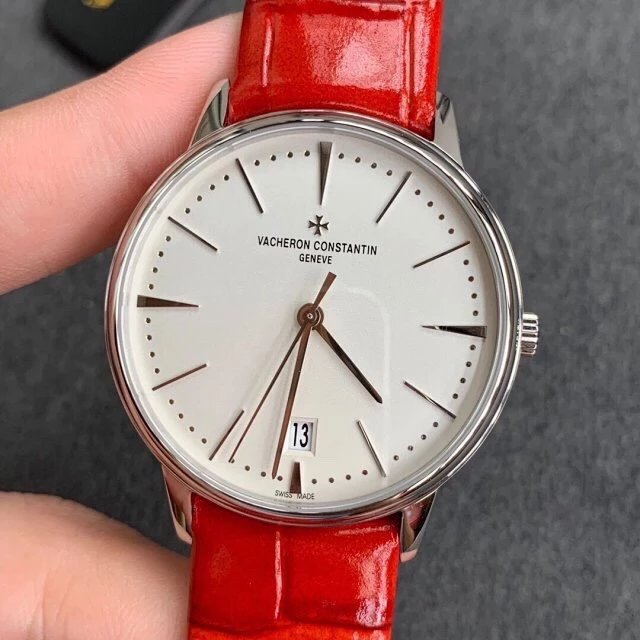 MKS江诗丹顿传承系列4100U红色皮带女士机械手表