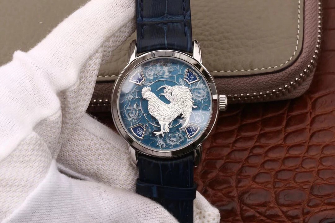VE厂江诗丹顿艺术大师系列中国生肖鸡机械腕表；正品限量12枚；型号86073/000P-B154