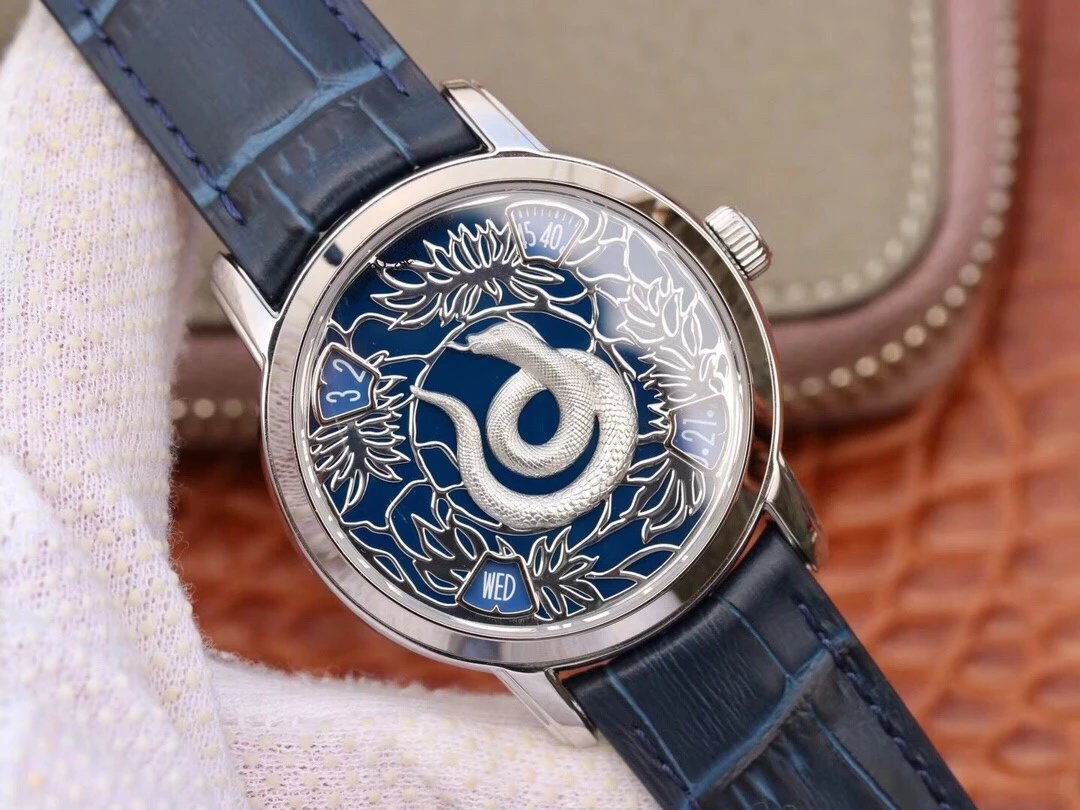 江诗丹顿艺术大师系列中国生肖蛇机械腕表；正品限量12枚；型号86073/000P-B154