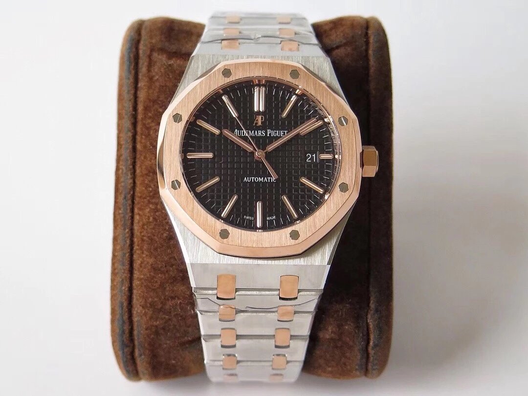 JF爱彼皇家橡树系列15400间金黑盘钢带男士机械手表