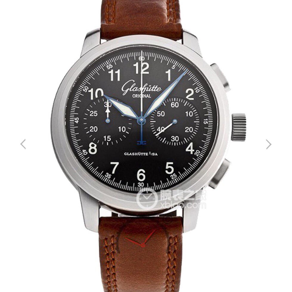 GF厂格拉苏蒂原创senatornavigator飞行员计时皮带男士机械手表
