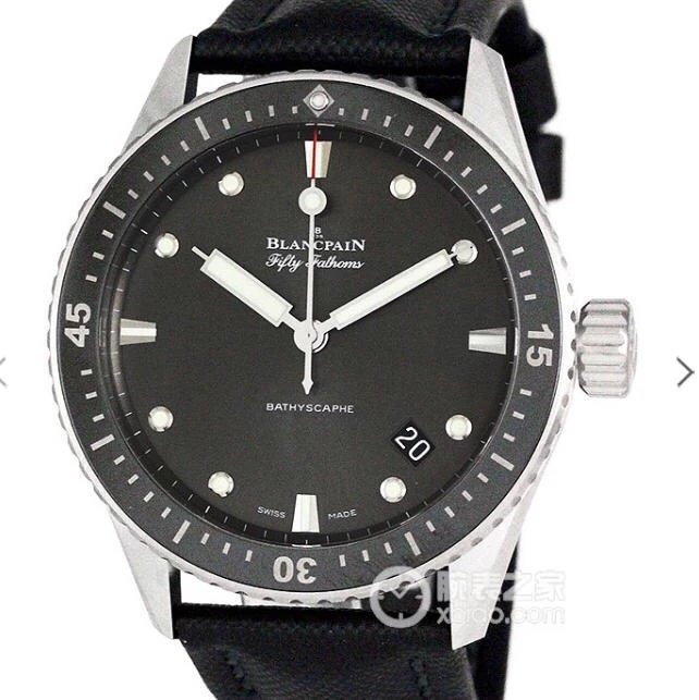 ZF厂宝珀五十噚系列5000-1110-B52A精钢黑盘男士机械手表