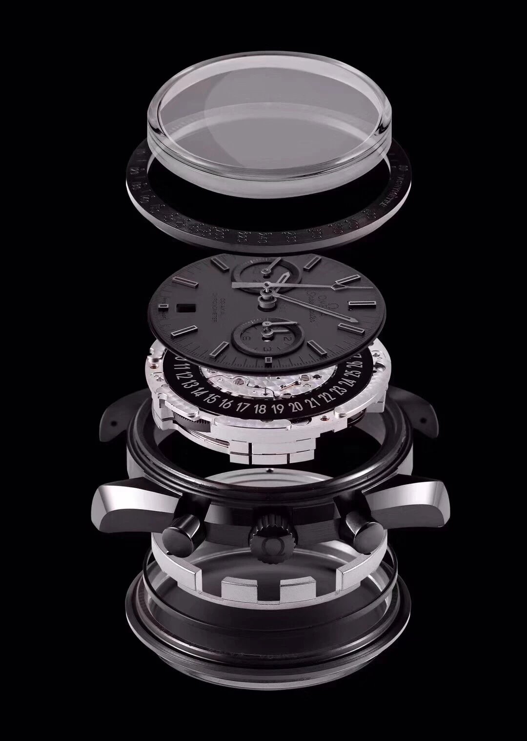 OMFactory最新力作V2升级版omega月之暗面系列男士皮带手表完美出击超霸系列最高版本陶瓷表壳原装一致蓝宝石玻璃原装开模om超霸机械男表